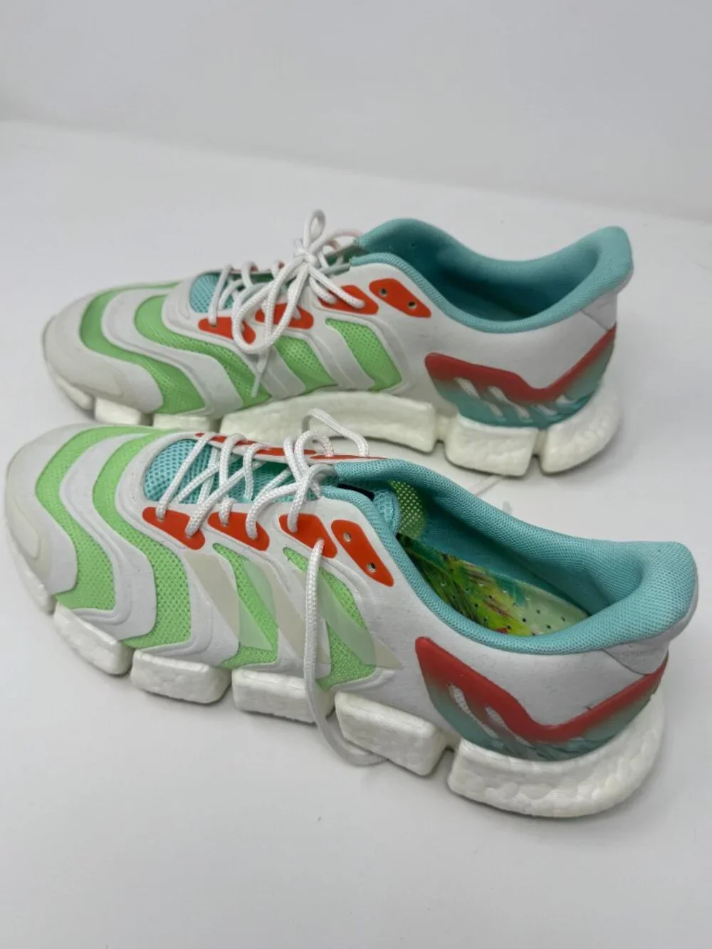 Adidas Climacool FX7843 Running Sneakers White Green Orange Men's Size 10
